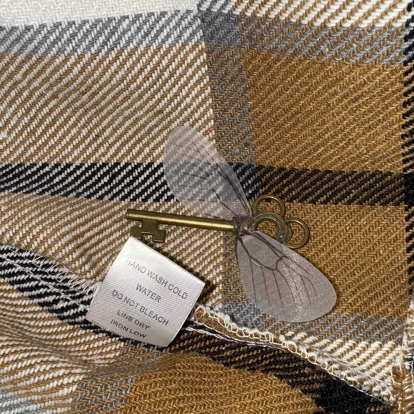 Altar'd State Cream and Brown‎ Plaid Jacket - Picture 5 of 6